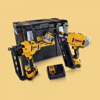 Toptopdeal-Dewalt DCK264P2 18V Brushless Nailer Twin Pack With 2 X 5 Ah Batteries & Charger In Case