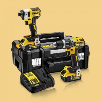 Toptopdeal-Dewalt DCK266P2T 18V Brushless Twin Kit With 2 X 5 Ah Batteries & Charger In TSTAK Box