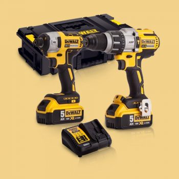 Toptopdeal-Dewalt DCK276P2 18V Brushless Twin Kit With 2 X 5 Ah Batteries & Charger In Toughsystem Box