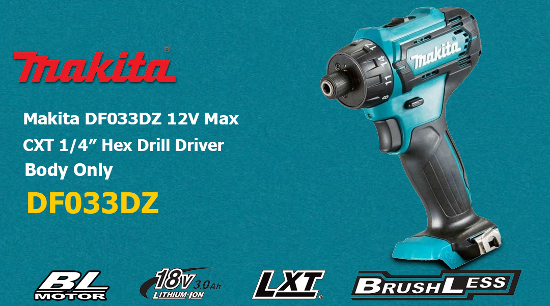 Toptopdeal Makita DF033DZ 12V Max CXT 1/4″ Hex Drill Driver