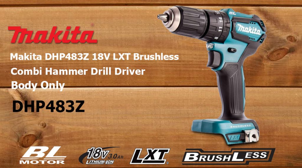 Makita DHP483Z 18V LXT Brushless Combi Hammer Drill Driver